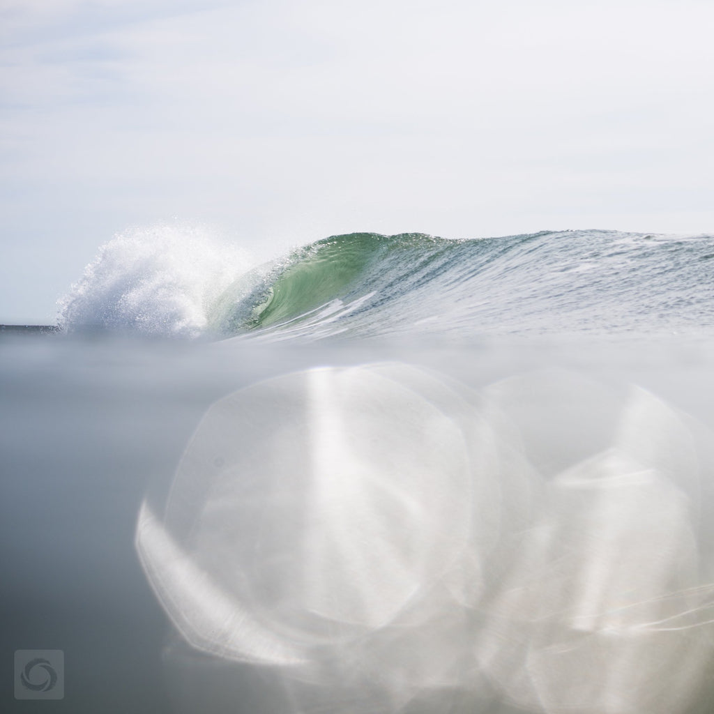 Cate Brown Photo Summer Waves in Green Ocean Waves // Framed Metal Print 10x10" // MULTIPLE Available Available Inventory Ocean Fine Art