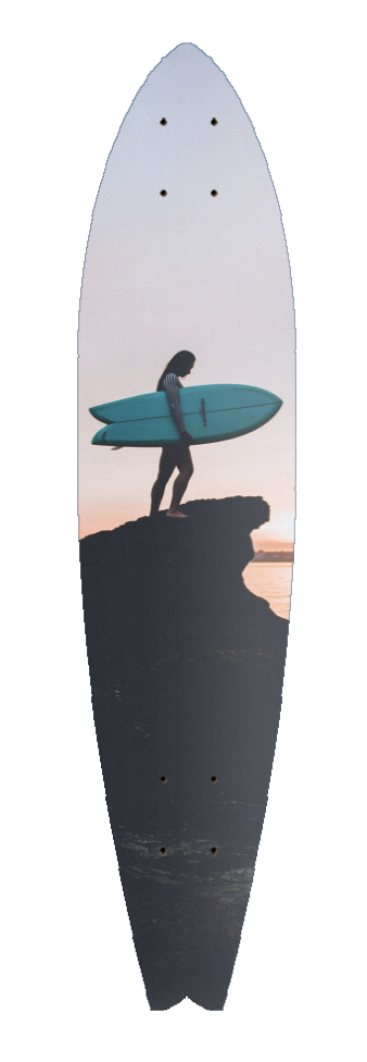 Cate Brown // Ocean Art Kaeli's Sunset #1 // Skate Deck Available Inventory Ocean Fine Art