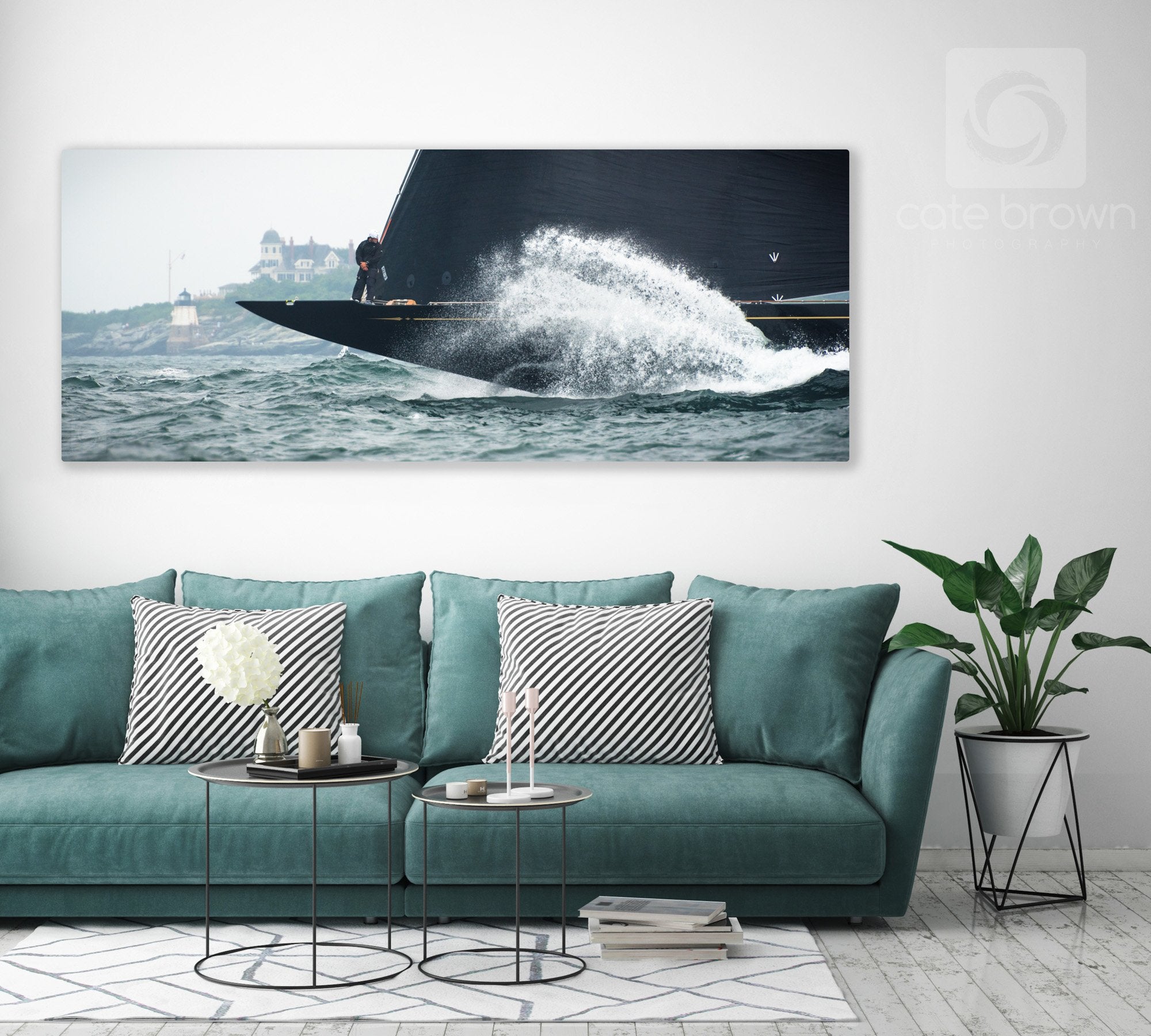 Cate Brown Photo J Class at Castle Hill Panoramic  //  Nautical Photography Made to Order Ocean Fine Art