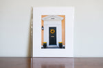 Cate Brown Photo Daffodil Door Wickford Doors in Spring // Matted Mini Print 8x10" Available Inventory Ocean Fine Art