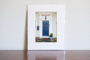 Cate Brown Photo Purple Door Wickford Doors in Fall // Matted Mini Print 8x10" Available Inventory Ocean Fine Art