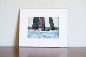 Cate Brown Photo Oracles v Luna Rossa // Matted Mini Print 8x10" Available Inventory Ocean Fine Art