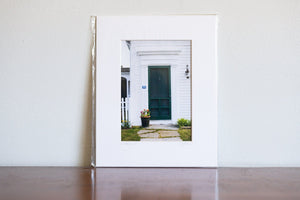 Cate Brown Photo Tulip Door Wickford Doors in Spring // Matted Mini Print 8x10" Available Inventory Ocean Fine Art