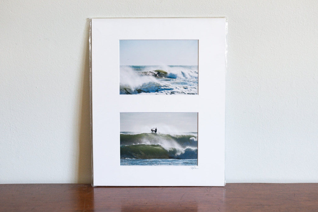 Cate Brown Photo Surf Diptych #2 // Matted Mini Print 11x14" Available Inventory Ocean Fine Art