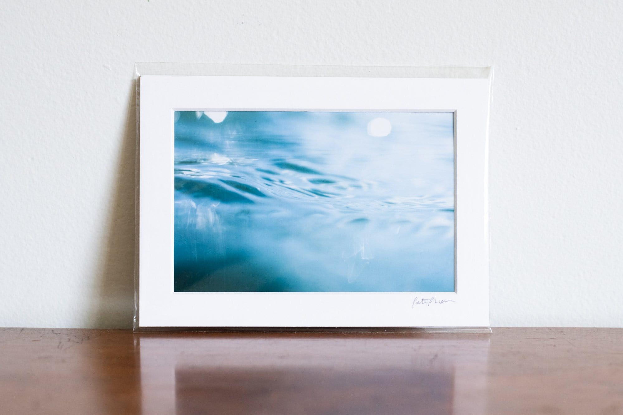 Cate Brown Photo Weekapaug Bluescape #1 // Matted Mini Print 5x7" Available Inventory Ocean Fine Art
