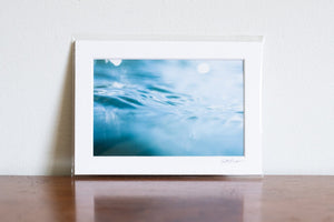 Cate Brown Photo Weekapaug Bluescape #1 // Matted Mini Print 5x7" Available Inventory Ocean Fine Art
