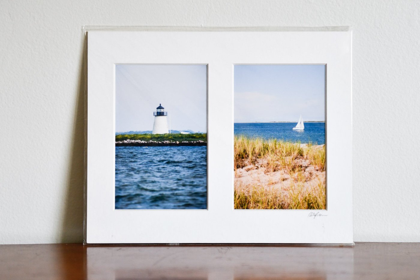 Cate Brown Photo Coastal Diptych // Matted Mini Print 8x10" Available Inventory Ocean Fine Art