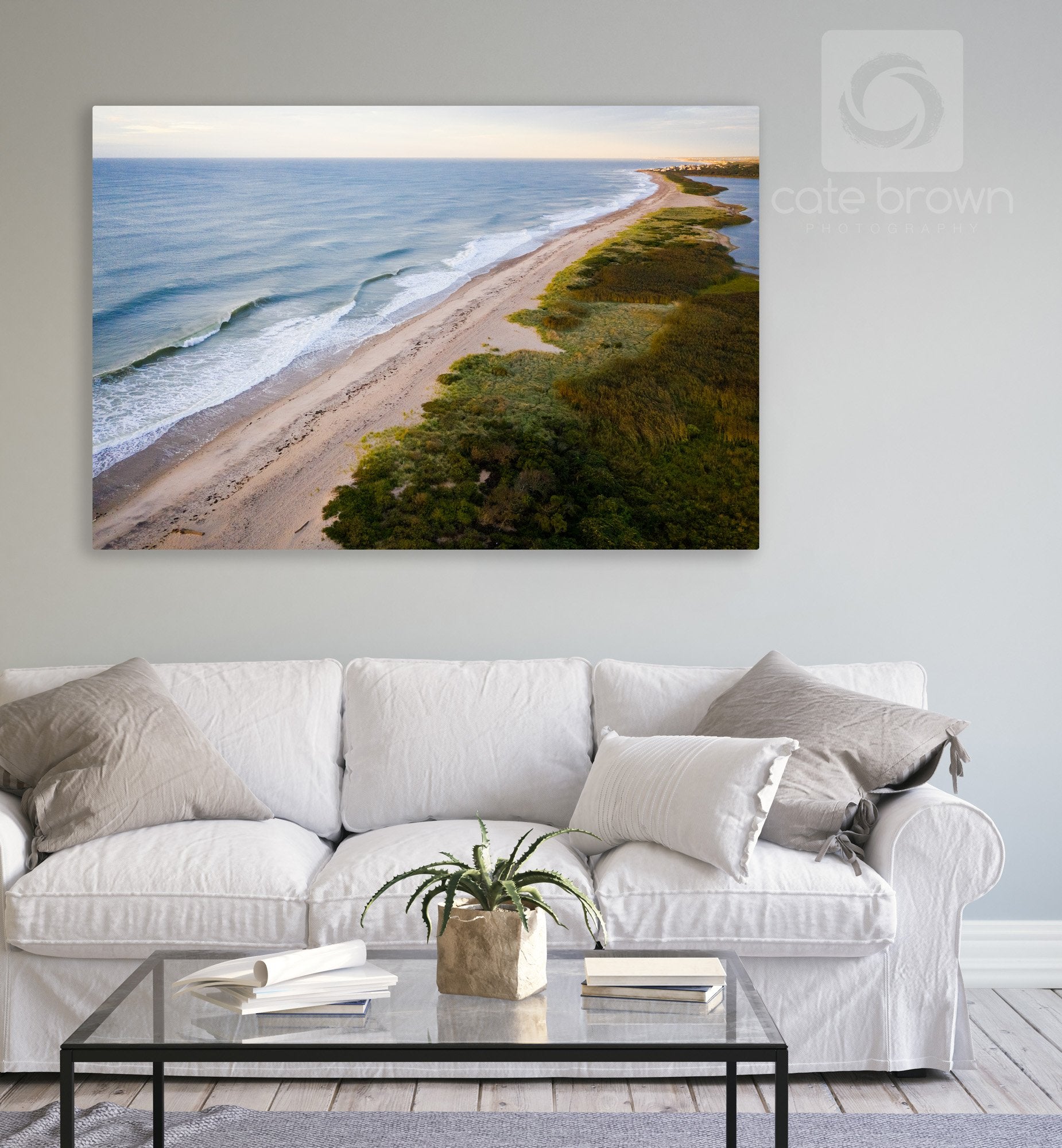 Cate Brown Photo Ocean View from Moonstone #3  //  Aerial Photography Made to Order Ocean Fine Art