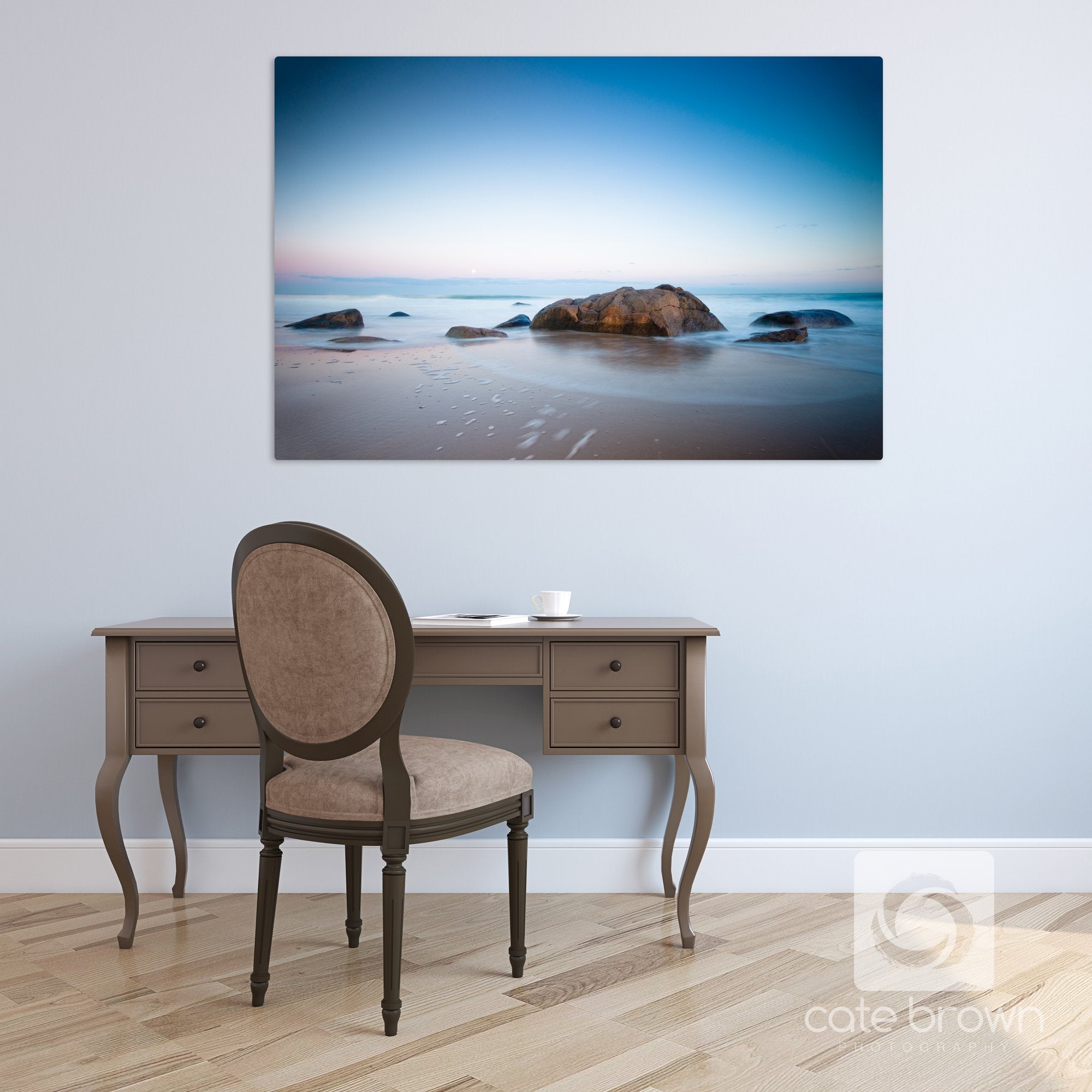 Cate Brown Photo Moonrise at Qeba  //  Seascape Photography Made to Order Ocean Fine Art