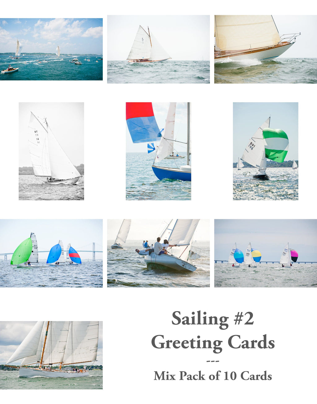 Cate Brown // Ocean Art Greeting Cards // Sailing Mix Pack #2 Available Inventory Ocean Fine Art