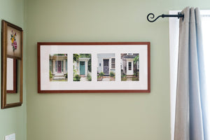Cate Brown Photo Wickford Doors in Summer #2 // Framed Fine Art Collage 13x30" // Open Edition Available Inventory Ocean Fine Art