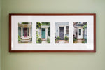 Cate Brown Photo Wickford Doors in Summer #2 // Framed Fine Art Collage 13x30" // Open Edition Available Inventory Ocean Fine Art