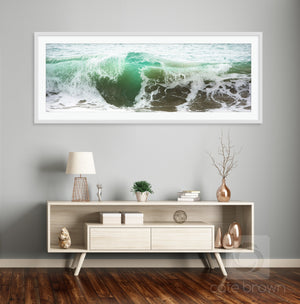 Cate Brown Photo West Cape Wave Panoramic  //  Ocean Photography Made to Order Ocean Fine Art
