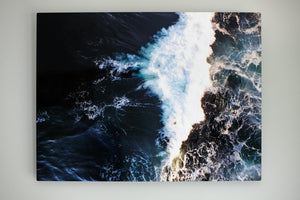 Cate Brown Photo Beavertail Waves Aerial #1 // Metal Print 18x24" // Limited Edition 1 of 150 Available Inventory Ocean Fine Art
