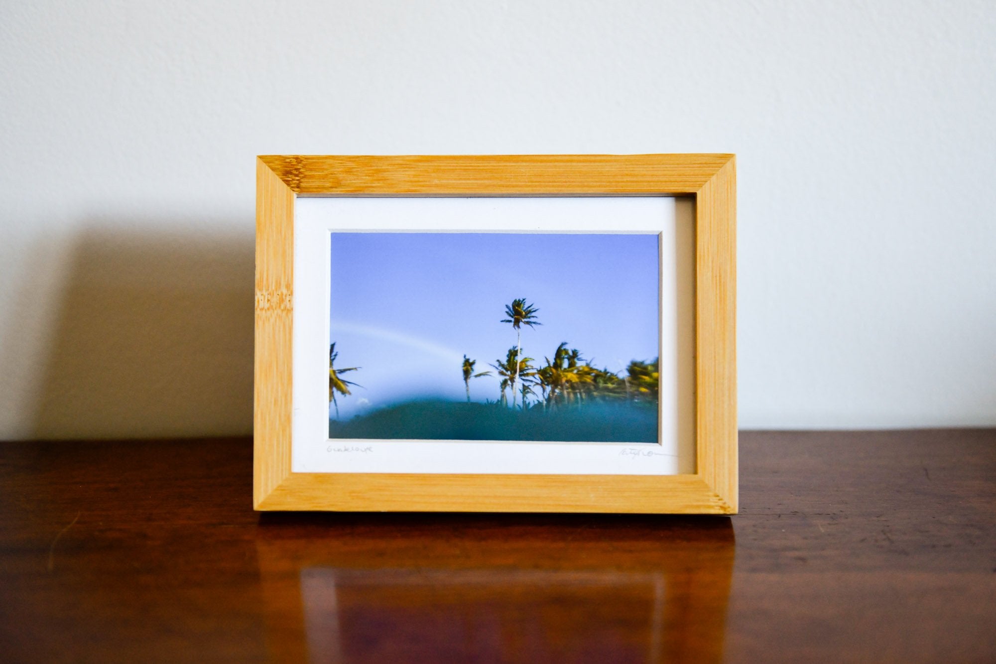 Cate Brown Photo Palms & Rainbows // Framed Mini Print 5x7" Available Inventory Ocean Fine Art