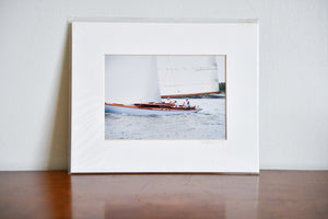Cate Brown Photo Amorita Sailing #2 // Matted Mini Print 8x10" Available Inventory Ocean Fine Art