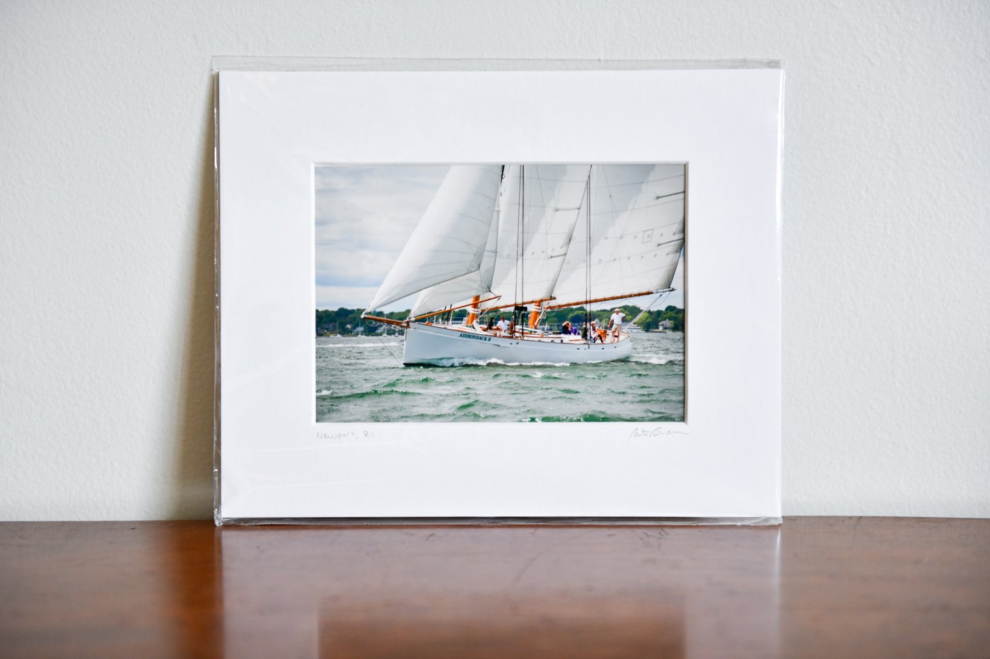 Cate Brown Photo Adirondack II on a Green Sea // Matted Mini Print 8x10" Available Inventory Ocean Fine Art