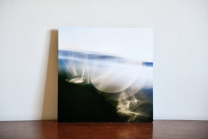 Cate Brown Photo Bokeh Blue #1 // Metal Print 7x7" // Limited Edition 1 of 150 Available Inventory Ocean Fine Art