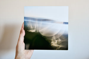 Cate Brown Photo Bokeh Blue #1 // Metal Print 7x7" // Limited Edition 1 of 150 Available Inventory Ocean Fine Art