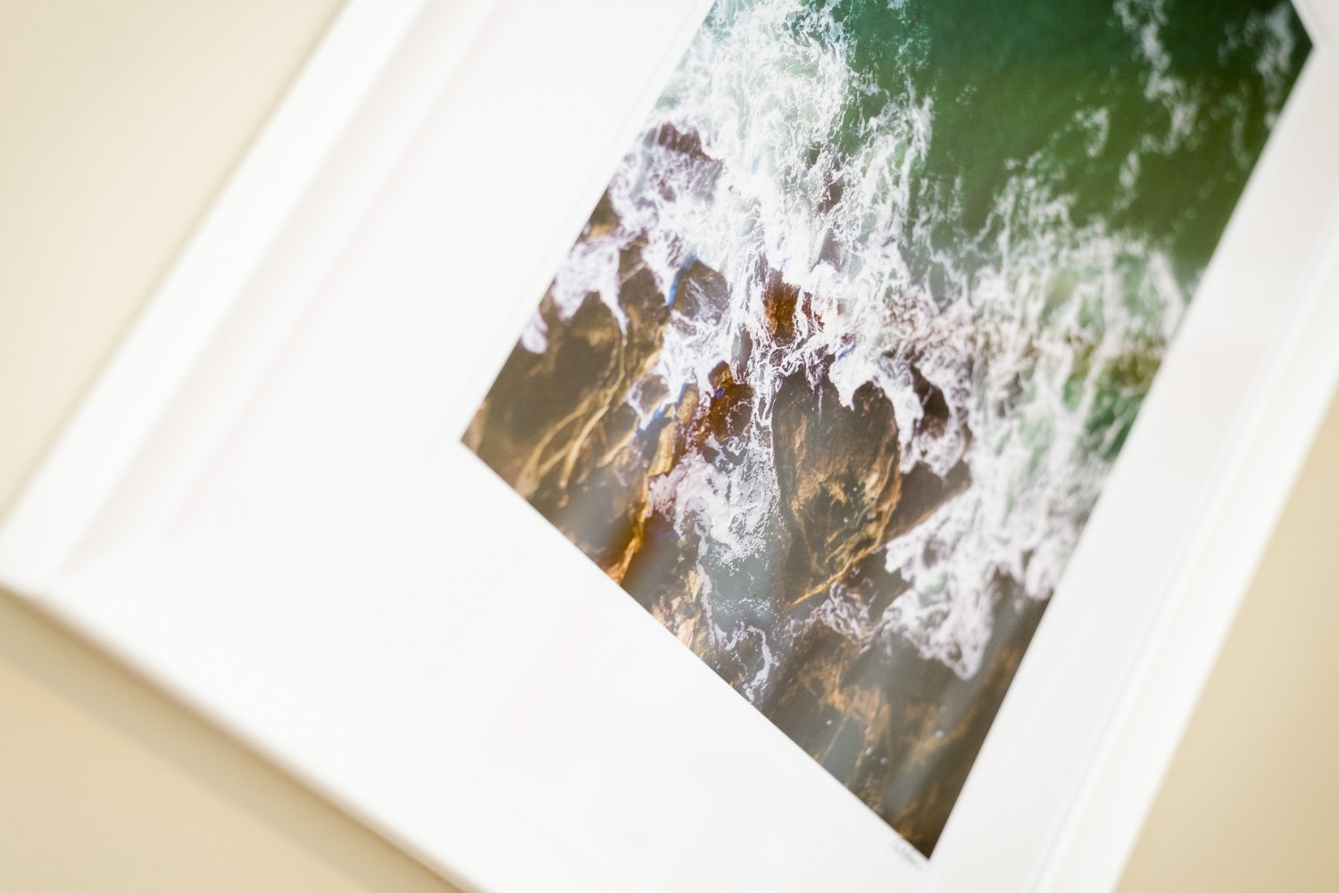 Cate Brown Photo Hazard Aerial #1 // Framed Fine Art 20x26" // Open Edition Available Inventory Ocean Fine Art