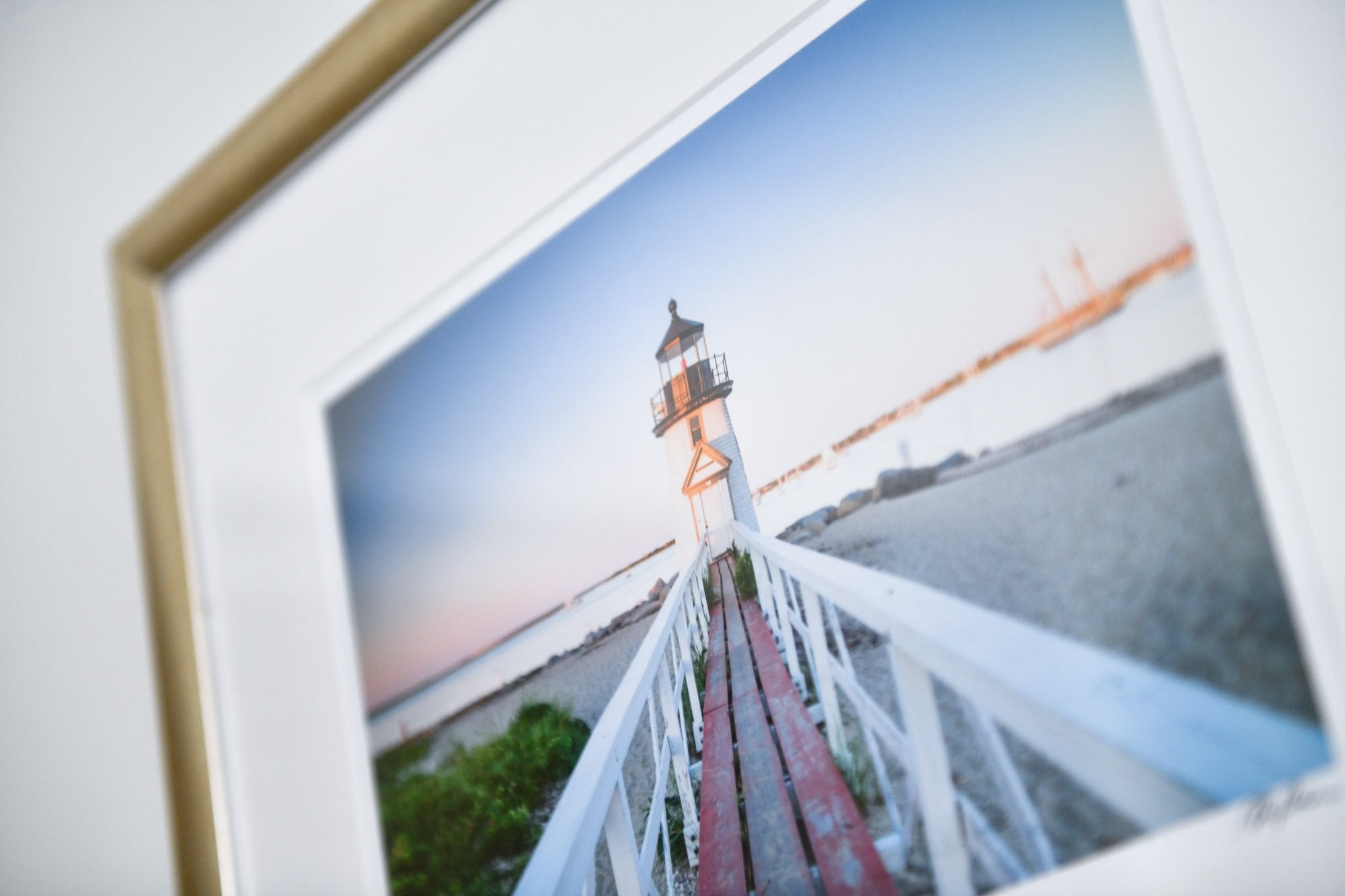 Cate Brown Photo Brant Point Light at Dusk // Framed Fine Art 16x20" // Open Edition Available Inventory Ocean Fine Art