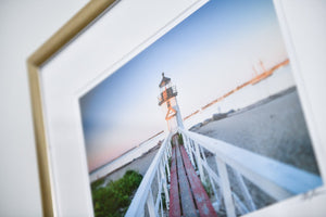 Cate Brown Photo Brant Point Light at Dusk // Framed Fine Art 16x20" // Open Edition Available Inventory Ocean Fine Art