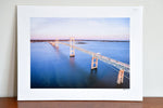 Cate Brown Photo Newport Bridge at Dusk Aerial // Fine Art Print 12x16" // Open Edition Available Inventory Ocean Fine Art